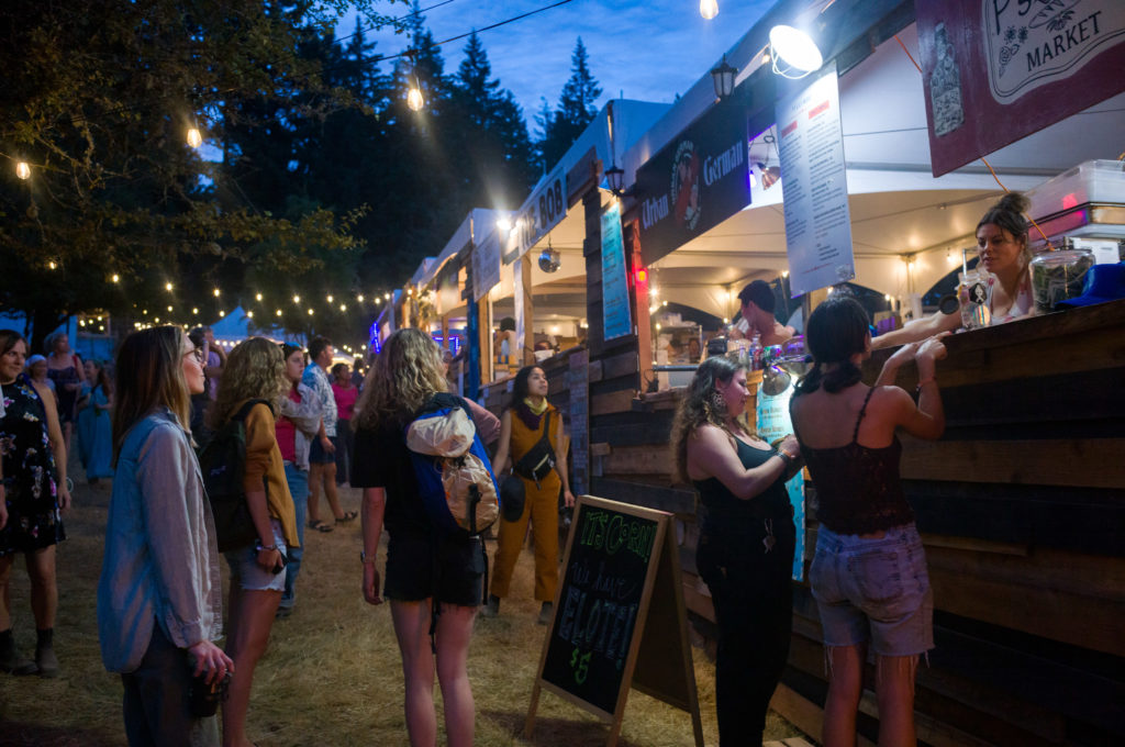 Food vendors at the 2023 Pickathon.
