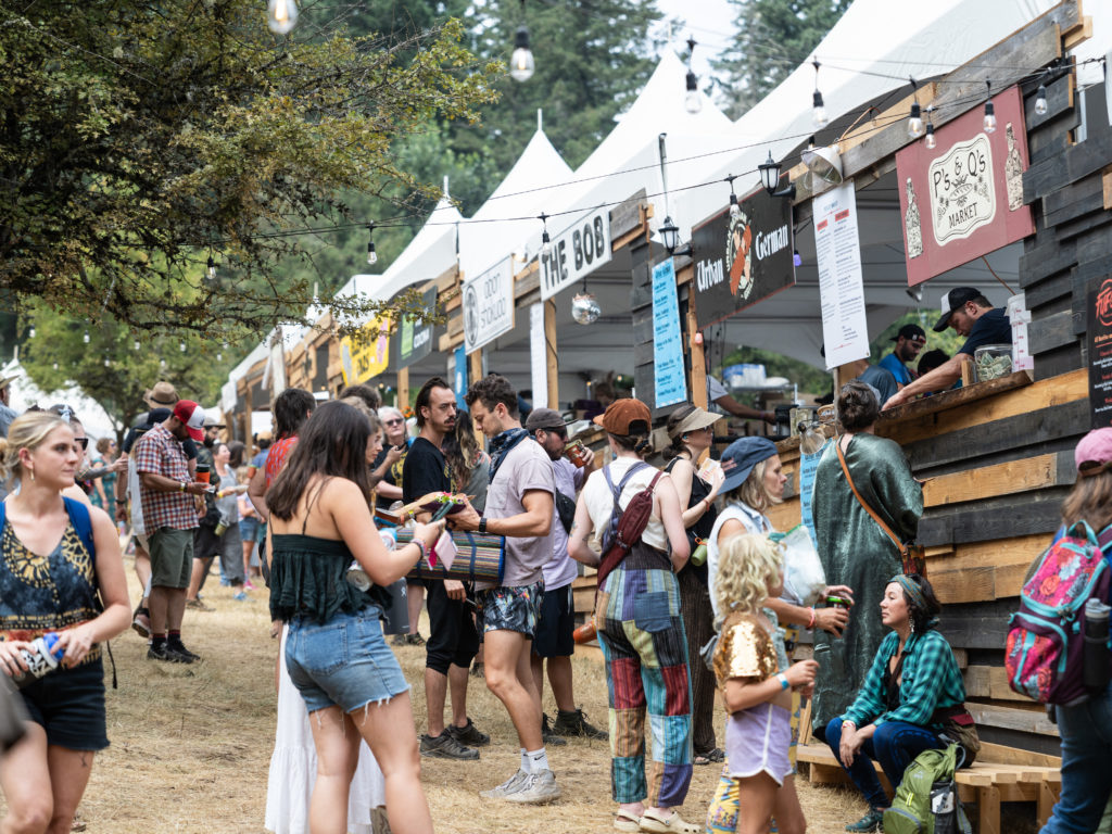 Vendors at Pickathon 2023 in Happy Valley, Oregon.